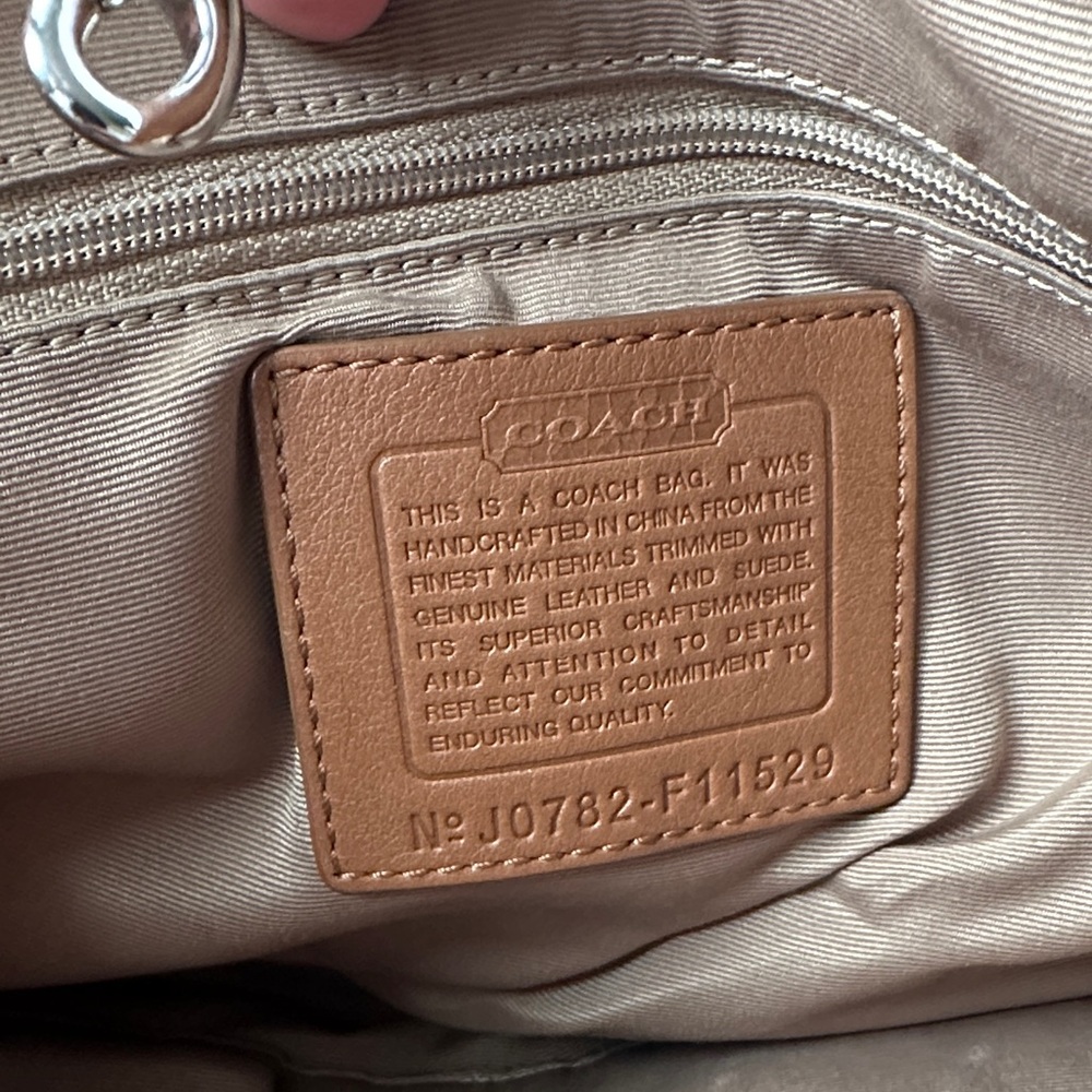 Coach Brown and Tan Signature Tote - Picture 3 of 4